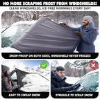 Windshield Snow Cover for Ice and Snow – Car Windshield Cover for Winter Frost, Ice & Snow Protection – Waterproof Frost Shield Windshield Protector for Cars, SUVs & Trucks (69x42 inches)