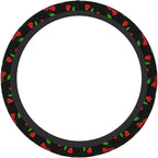 Cherry Hearts Elastic Steering Wheel Cover Non-Slip Breathable Steering Wheel Protector Fit Auto, SUVs, Truck