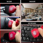 Car Interior Detailing Brush - Red | Sweeps dust from auto dashboard, door panels & buttons. Soft bristles with cover. Ideal vehicle cleaning supply gift.