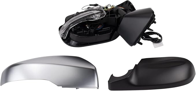 Passenger Side Mirror Assembly Power Heated Memory Turn Signal Blind Spot Foldaway Smooth Black Compatible with 2019-2020 Subaru Forester