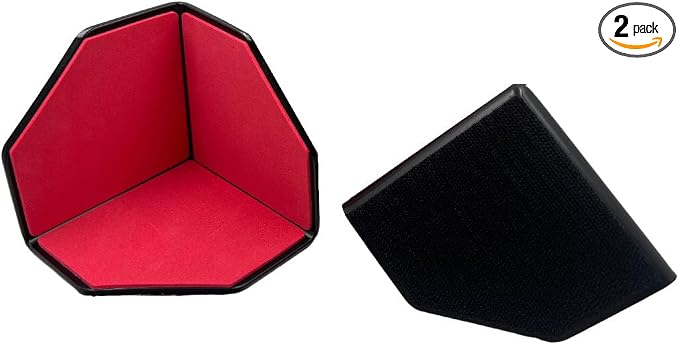 2 Pack Adjustable Hook and Loop Trunk Organizer Blocks for Car & Truck | Non-Slip Lining, Designed for Felt-Lined Car Interiors (3.94"x3.94"x3.94")
