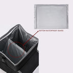 Car Trash Can with Lid,Bag Hanging Storage Pockets,Adjustable Tissue Holder & Straps,Portable Waterproof Garbage Bin, 1.98 Gal Large Capacity Multipurpose Bin