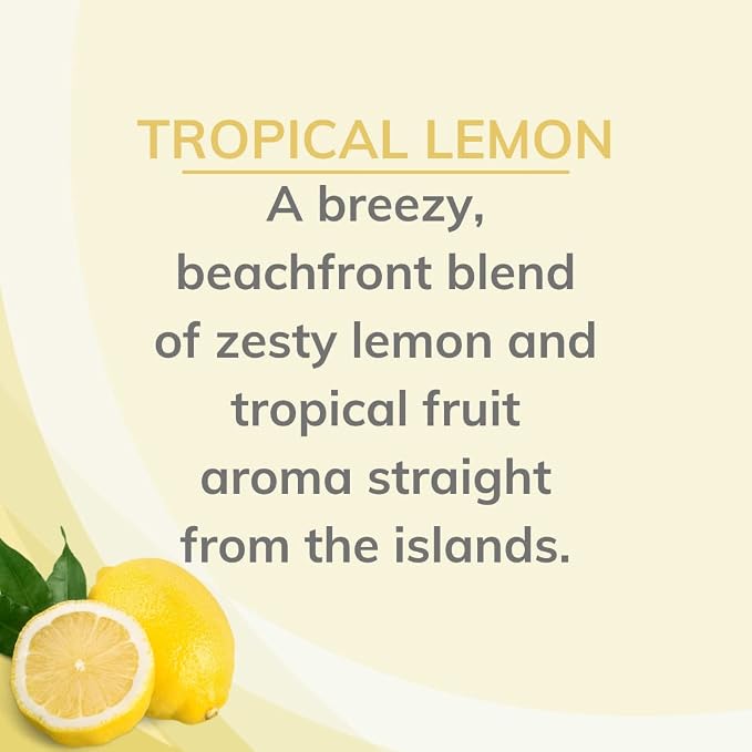 Odor Eliminating Air Freshener Spray, Tropical Lemon, 3-Ounce, Pack of 3