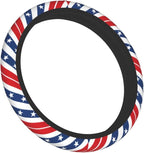 American Flag USA Patriotism Steering Wheel Cover Car Accessories Cute for Women Girls Girly Universal 15 Inch Neoprene Auto Interior Decor Anti Slip Car Truck Protector