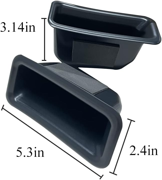 Front Row Door Side Storage Box Compatible with Ford Explorer 2016 2017 2018 2019 Armrest Phone Container Door Organizer Handle Pocket ABS Tray Insert Glove Pallet