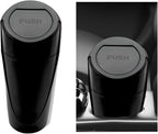 Car Trash Can Bin with Lid, Mini Vehicle Cup Holder Organizer Leakproof Garbage Bin, Waterproof Cup Type Trash Can Multi-Function Storage Container for RV Home Office (Black)