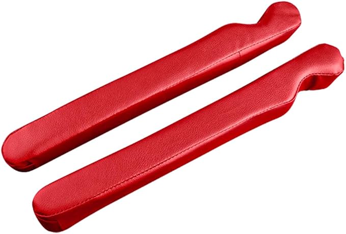 2PCS Car Seat Gap Filler, Soft Foam Leather No Drop Automotive Gap Stopper Between Seat and Console, Vehicle Seam Guard Gap Plug Crevice Catcher Blocker, Universal Fit (Red)