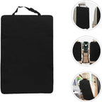 3pcs Car Seat Kick Mats Backseat Protector, Waterproof Scratch Protection Back Kick Mat Organizer, Black Sturdy Seatback Cover for Family Travel