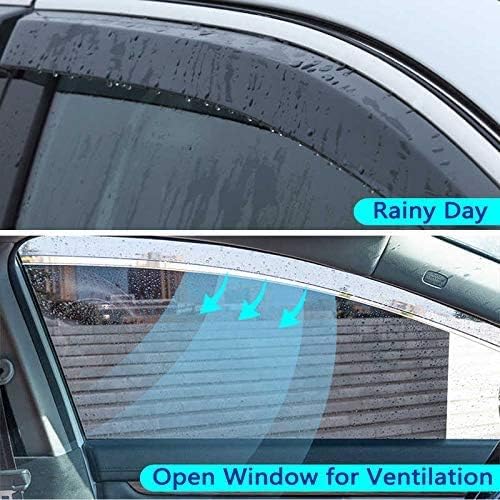 2018-2024 Tape-On Rain Guards for Ford Expedition Extra Thick Side Window Visor Deflectors XL STX XLT MAX Limited King Ranch Platinum 2019 2020 2021 2022 2023