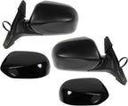 4 Piece Driver and Passenger Side Mirror Assembly Set Electric Adjustment Non-Heated No Memory Black Compatible with 2011-2014 Subaru Legacy Outback With Textured Cap SU1320123 SU1320137 SU1321123