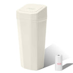 Car Trash Can with Lid - Mini Car Garbage Can Bin for Cup Holder - Beige Small Leakproof Vehicle Trash Bin for Back Seat, Cute Automotive Accessories Organizers and Storage for Door SUV Truck