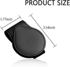 Magnetic Sunglass Holder for Car Visor,PU Leather Car Sunglass Holder Organizes Glasses Tickets Cards & Keeps Car Tidy,Universal Car Accessories Interior (Black)