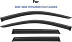 Window Visors Rain Guards for 2003 2004 2005 2006 Mitsubishi Outlander, Out-Channel Window Vent Wind Deflectors Visors Shades for 03 04 05 06 Mitsubishi Outlander