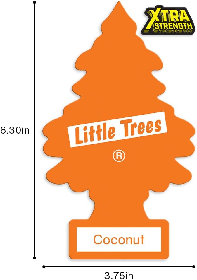 Car Air Freshener | Xtra Strength Provides Long-Lasting Scent for Auto or Home | Extra Boost of Fragrance | Coconut, 24 Air Fresheners