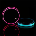2PCS LED Car Cup Holder Lights, Light up Car Coasters for Cup Holders 7 Color-Changing Light Up Cup Holder Insert Coasters, Waterproof Car Accessories for Teens, Car Gifts for Men & Women