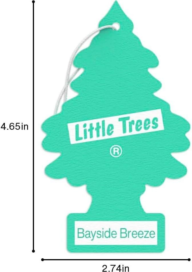 Cardboard Hanging Car, Home & Office Air Freshener, Bayside Breeze (Pack of 6)