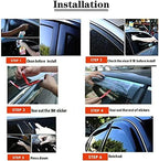 Rain Guards Window Deflectors for 2016-2022 Lexus RX350 RX450h, 4-Piece Set for Front & Rear Doors, Smoked Tint Outside Window Wind Deflectors Vent Visors Shades,OE Style No-Gap Fit