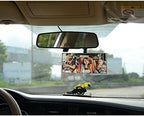 Suction Cup Baby Car Mirror, Adjustabe Long Arm HD Glass Convex Wide Angle Interior Rearview Baby Rear Facing Mirror (Frameless Rectangle, Large, 6.7" X 2.9")