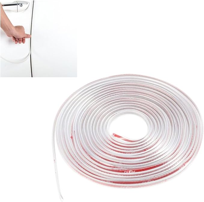 16Ft(5M) Edge Protector - Anti-Collision Strip, No Glue Car Entry Guard, Automotive Trim Protective Strip (Clear)