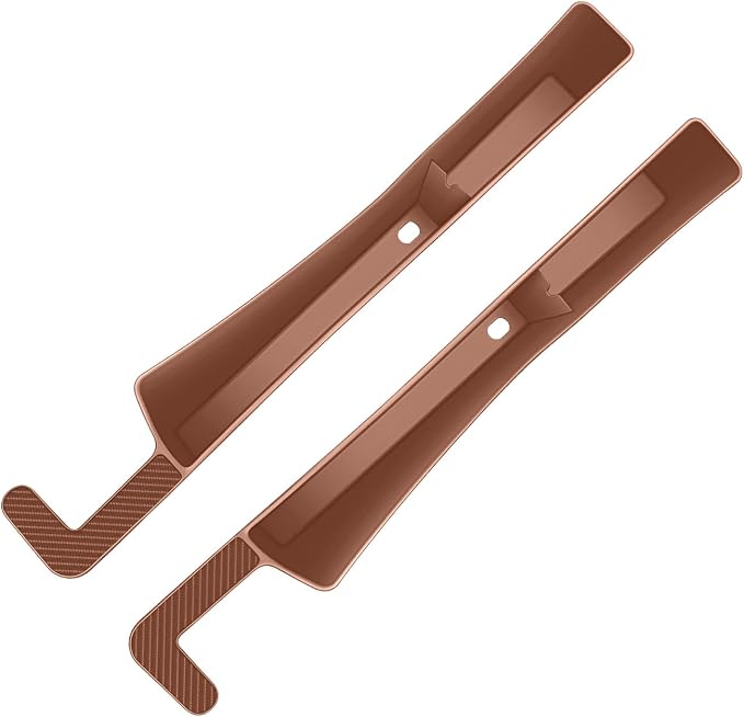 2PCS Car Seat Gap Filler, Automotive Seat Organizer Fill The Gap Between Seat and Console, Universal Car Storage Box Inserts Fill The Gap Between Seat &Console for Coins Wallets Keys (Brown)