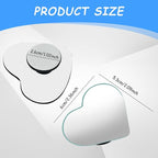 2PCS Heart Shaped Blind Spot Mirrors for Cars, Side Mirror Blindspot, HD Glass Frameless Convex Rear View Mirrors, 360 Degree Wide Angle Side Rear View Accessories Fit for Sedan SUV Truck