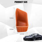 Car Trash Can, Silicone Portable Vehicle Side Door Garbage Container Trash Bin, Multifunctional Auto Interior Dustbin Garbage Can Storage Organizer, Universal Fit (Right/Orange)