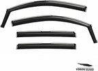 Voron Glass in-Channel Extra Durable Rain Guards for Chevrolet (Chevy) Colorado 2023-2026 Crew Cab, Window Deflectors, Vent Window Visors, 4 Pieces - 200808