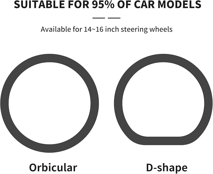 30% Thicker Universal Stretchy Silicone Steering Wheel Cover for 14” 15” 16” Wheels - Anti-Slip Grip & Enhanced Control for Men & Women, All Weather Protection (Brown)