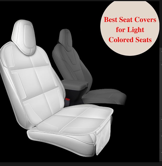 Car Seat Protector for Child Car Seat, Durable 600D Fabric Waterproof Car Seat Cover with Thick Pad Non-Slip Backing，No Imprints (Light Gray-2 pcs)