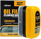Oil Film Cleaning Brush for Car Windows, Upgraded Clear Vision Car Glass Cleaner with Anti-Rain Coating for Auto Windows and Windshields Improving Clarity, 4fl oz / 120 mL