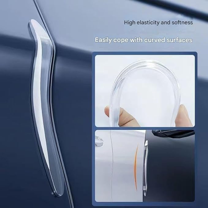MTFDC 10 pcs Car Door Edge Guards Fits for GMC Sierra 1500 2500 3500 (SLT AT4 Denali) 2019-2025 2026 Clear Side Protector Strip Flexible Anti-Collision Trim Soft Silicone Scratch Protector