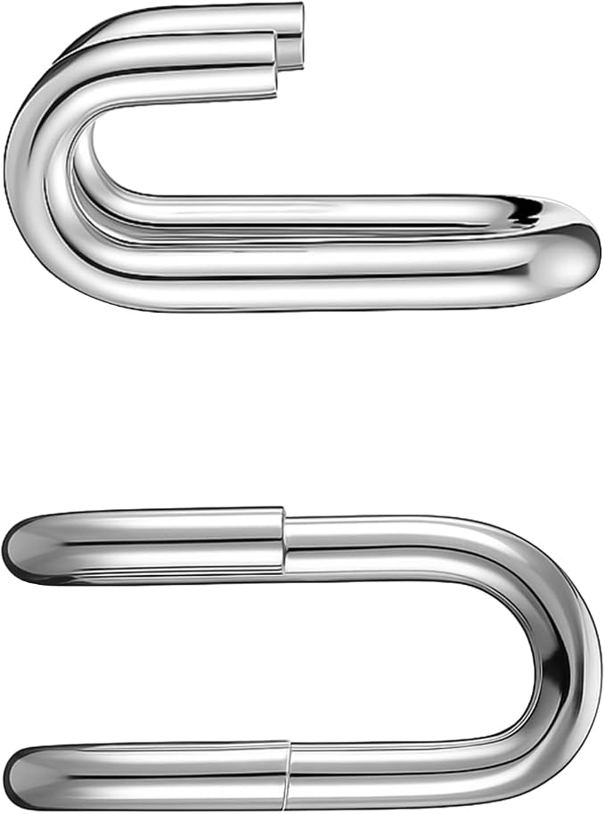 10 Pack Tire Chains Hooks Snow Heavy Duty 1/4" Cross Chains Hook Stainless Steel Chain Repair Hook for Light Trucks and Suv