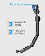 Phone Holder Car, Rear View Mirror Phone Holder - Aluminum Alloy Mount Multi-Angle Adjustment Rotatable and Retractable Compatible with All 4-7 Inch iPhone and Android Cell Phones (XL Black)