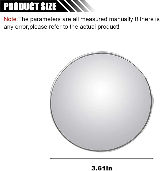 Car Blind Spot Mirror, HD Glass Wide Angle Side Rear View Mirror, Round Stick-on Convex Blindspot Mirror, Non-adjustable Rear View Mirror for Car Truck and SUV (2PCS)