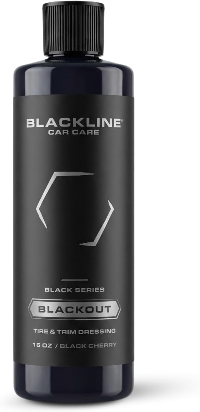 Blackout Trim & Tire Dressing - Best Tire Shine No Sling Formula - Water Based Protection for Car Tires & Trim - Safe for Cars, Trucks, SUVs & More - 16 fl oz