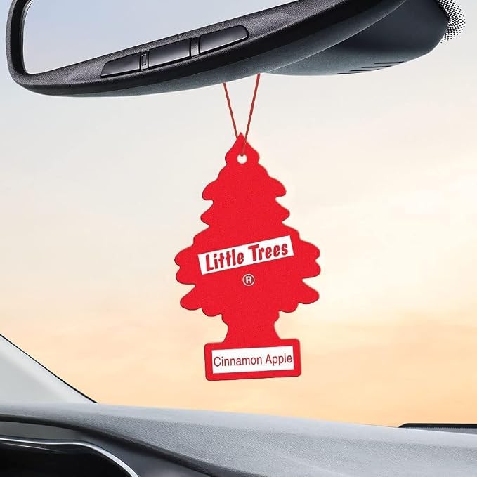 Car Air Freshener | Hanging Paper Tree for Home or Car | Cinnamon Apple | 10 Pack