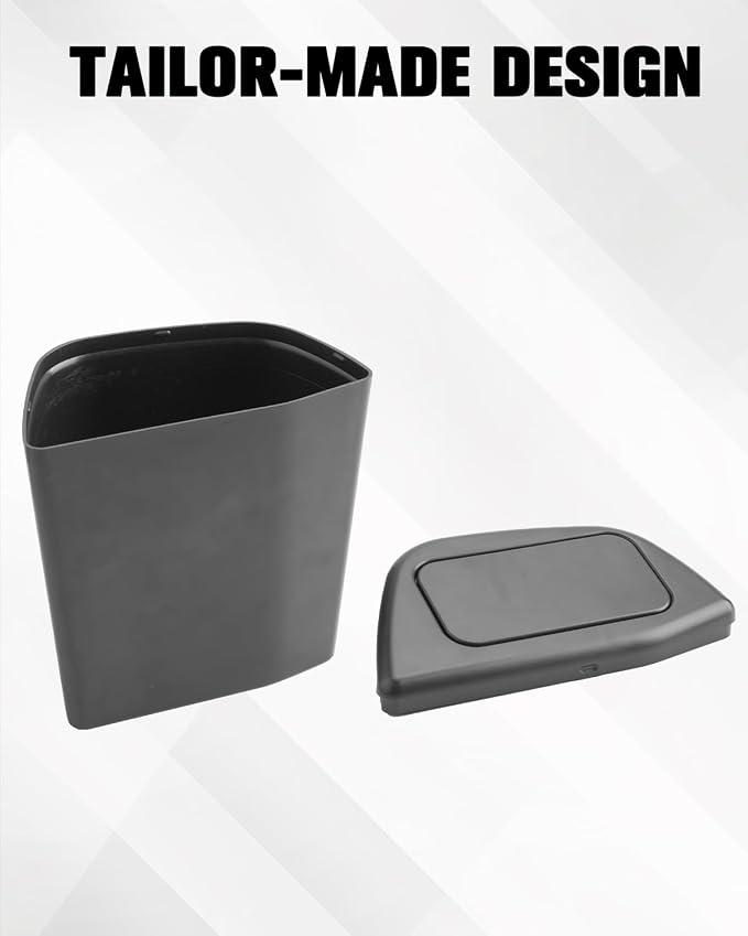 Toyota RAV4 2025 Trash Can Bin with Lid for Door, Black ABS Plastic, Quart Size, Custom Fit for Driver Side Door Pocket (LE/SE/XLE Premium/Woodland/XSE/Limited) Accessories