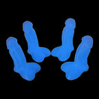 Prank Glow in The Dark Valve Stem Caps Prank, Glow in The Dark Car Tire Caps, Little Buddy Valve Cap, Glowing Tire Valve Cap, Luminous Tire Valve Stem 4 Pack (White)
