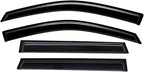 Extra Durable Outside-Mount Auto Vent Window Visor, Fits 2010-2017 GMC Terrain, UV Protection Rain Guard, Original Wind Deflector, No-Drill Easy Install, Dark Smoke, 4-Pcs