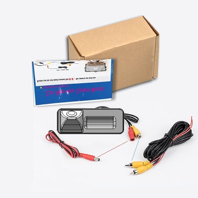 Trunk Handle Rear View Reverse Backup Camera Night Vision Parking Assistance Replacement for Mercedes-Benz C-Klasse C180 C200 C220 C250 C280 C300 C300D C300E C350 C400 RWD (Model 02549=195 * 54mm)