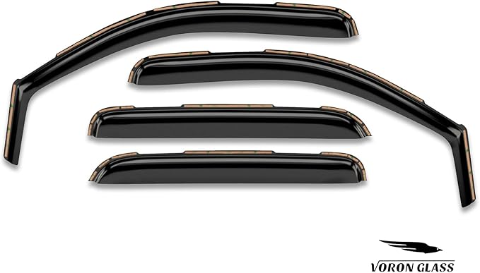 Voron Glass in-Channel Extra Durable Rain Guards for GMC Yukon XL 1500 2007-2014, Window Deflectors, Vent Window Visors, 4 Pieces - 200268