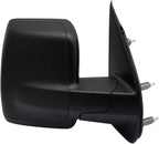 Passenger Side Mirror Assembly Manual Textured Black Compatible with 2012-2021 Nissan NV1500 S without Tow Package
