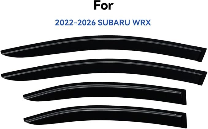 Window Visors Rain Guards for 2022 2023 2024 2025 2026 Subaru WRX, Out-Channel Window Vent Wind Deflectors Visors Shades for 22 23 24 25 26 Subaru WRX Premium Limited GT