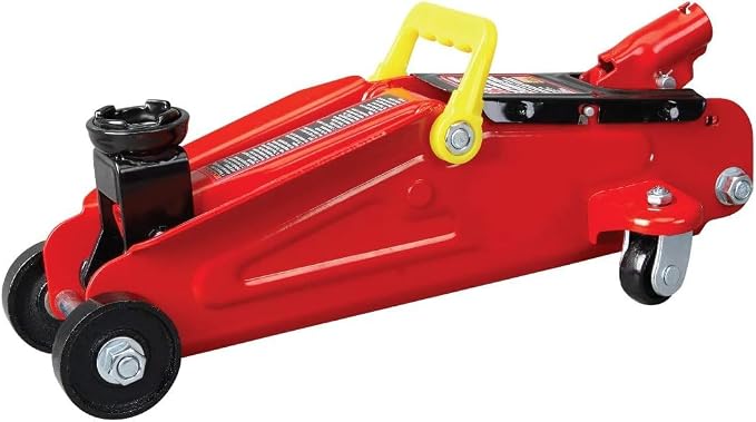 T82001S Torin Hydraulic Trolley Service/Floor Jack Combo with 2 Jack Stands and Blow Mold Carrying Storage Case, 2 Ton (4,000 lb) Capacity, Red