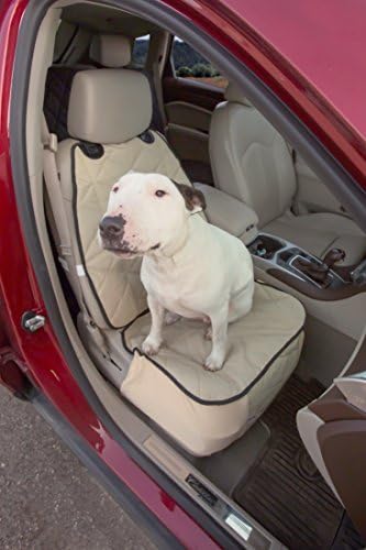 Car Seat Cover for Dogs – Durable Captains Seat & Front Seat Protector for Dogs, Waterproof, Non-Slip Car Seat Cover for Pets, Easy Install, Protects Vehicle from Dirt, Fur, Scratches (Tan)