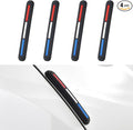 4PCS Car Door Edge Guards, Anti-Scratch Anti Collision Car Door Protector Bumper Guard Trim Sticker, Universal Self Adhesive Rearview Mirror Protective Strip Auto Exterior Accessory (Red/White/Blue)