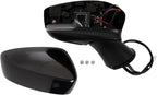 Passenger Side Mirror Assembly Power Heated Turn Signal Foldaway Smooth Black Paint to Match Compatible with 2017-2020 Mazda 6