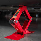 T10152 Torin Steel Scissor Lift Jack Car Kit, 1.5 Ton (3,000 lb) Capacity, Red
