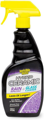 92183 Hybrid Ceramic Rain Repellent and Glass Cleaner – Cleans & Protects Car Windows and Windshields with Long-Lasting Water-Repellent Si02 Technology – 16 fl oz