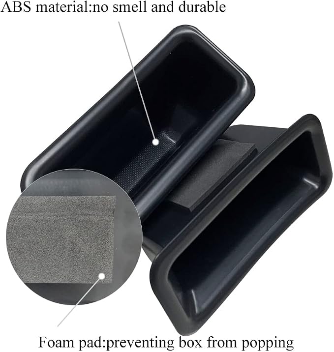 Front Row Door Side Storage Box Compatible with Ford Explorer 2016 2017 2018 2019 Armrest Phone Container Door Organizer Handle Pocket ABS Tray Insert Glove Pallet